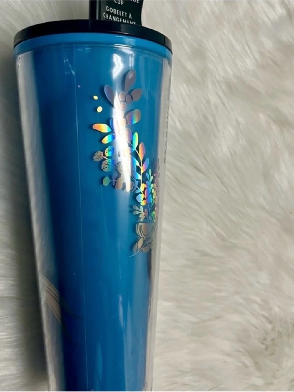Starbucks Blue Holographic Siren Tumbler